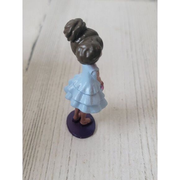 Disney pigtail bun girl mini blue dress toy figure - Picture 4 of 6